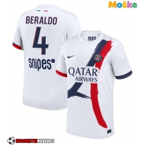 Moške Nogometnih dresov Paris Saint-Germain Lucas Beraldo #4 Gostujoči 2025-26 Kratki rokavi